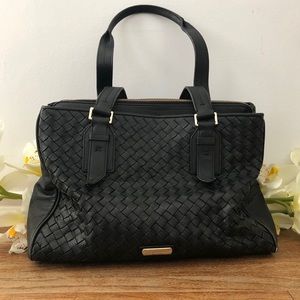 COLE HAAN | Woven Black Shoulder Bag